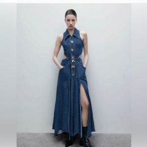 URBAN REVIVO DENIM MAXI DRESS INFLUENCER FAV!